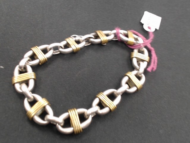 Bracelet 2 tons argent sterling vintage