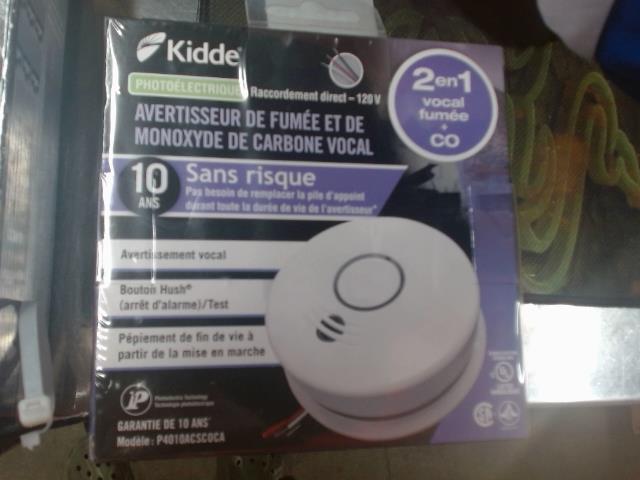 Detecteur de fume/carbone monoxide new