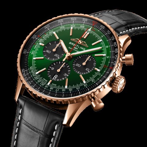 Montre de replique brettling fond vert