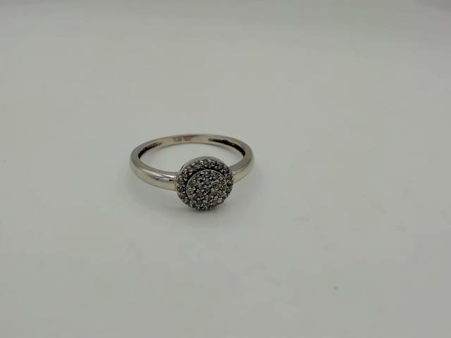 BAGUE EN OR BLANC 10KT