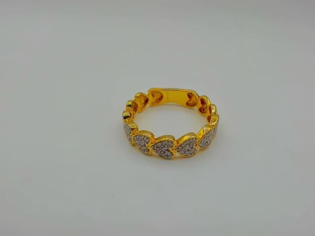 BAGUE EN OR 10KT AVEC DIAM 