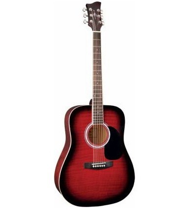 Guitare rouge acoustic