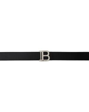 Ceinture balmain facture web cuir noir