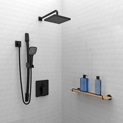 Kit de douche noir neuf