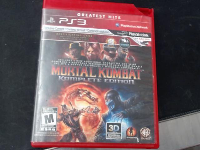Jeu ps3 mortal kombat komplete edition