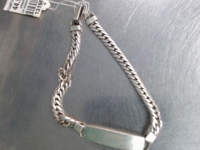 Bracelet en argent maille serpant