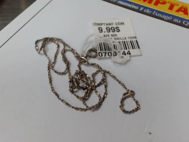 Chaine en argent maille torsade