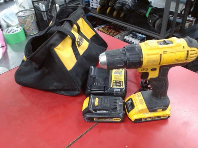 Perceuse dewalt+2 batteries+chargeur+sac
