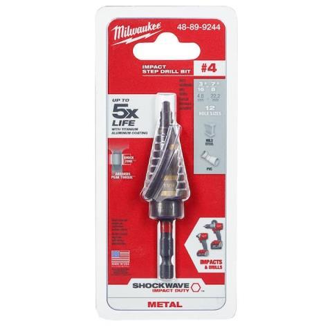 Milwaukee impact step drill bit #4