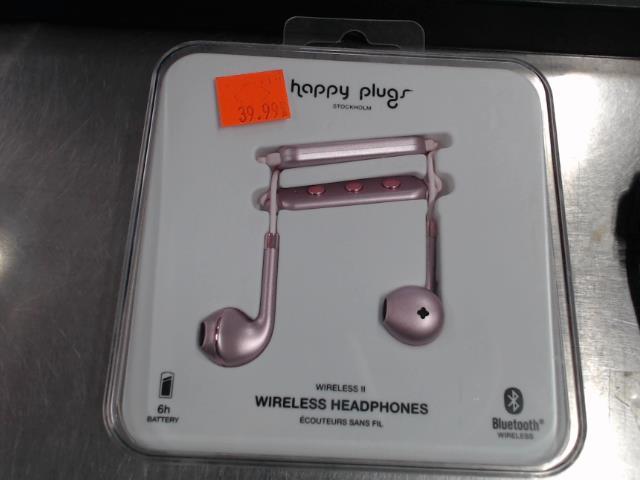Pink gold wireless headphone