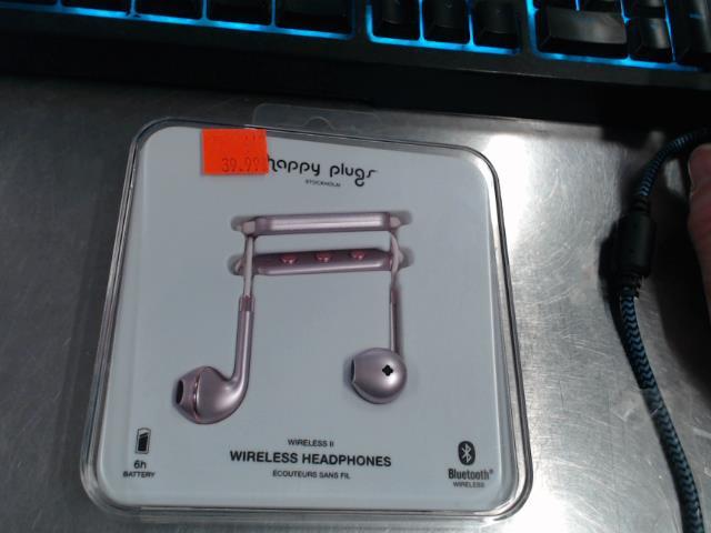 Pink gold wireless headphone