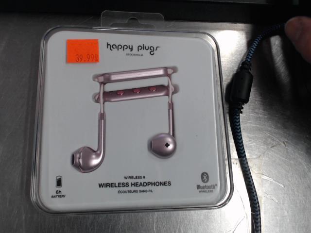 Pink gold wireless headphone