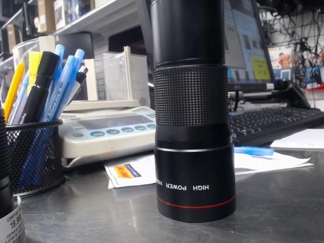 High power video telephoto lens