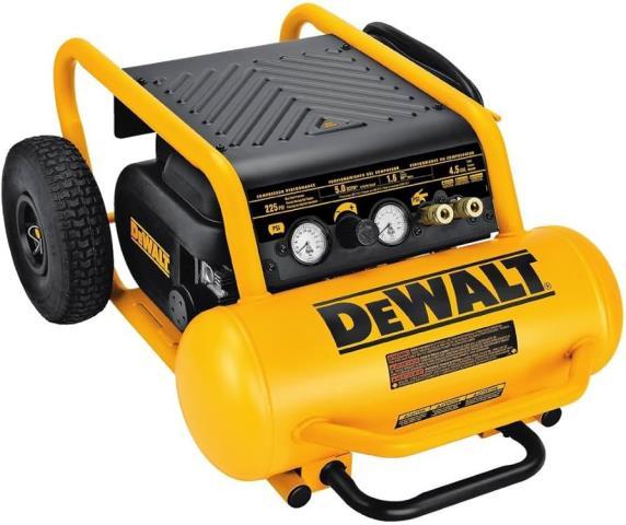 Compressor dewalt 4.5gal 1.6hp