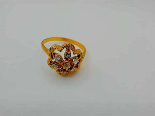 BAGUE EN OR 10KT AVEC DIAM 