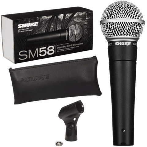 Micro shure sm58 dans petite pochette