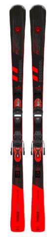 Ski alpion avec botte et baton rouge