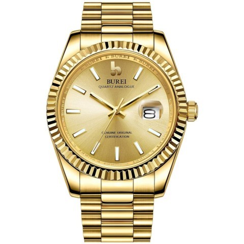 Montre plaque en or burei