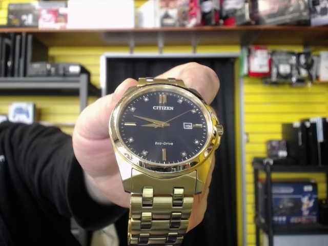 Montre citizen ecodrive solaire date or