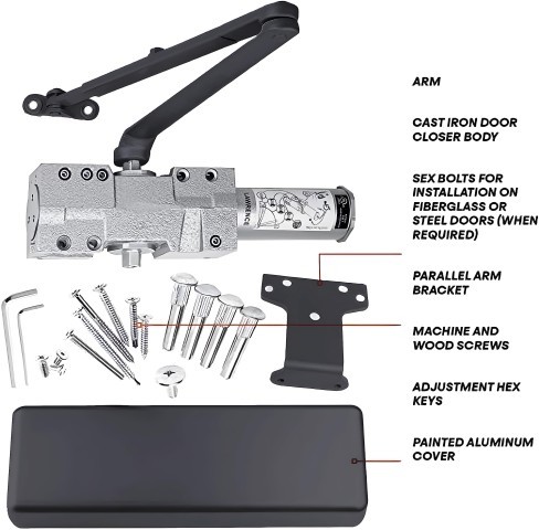 Template for left hand door