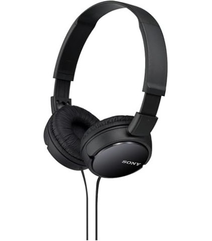 Black wired headphones