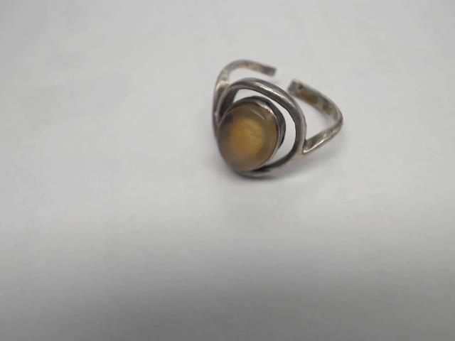 Bague brise avec gros peirre brune