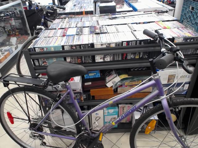 Velo femme mauve frein avant defec