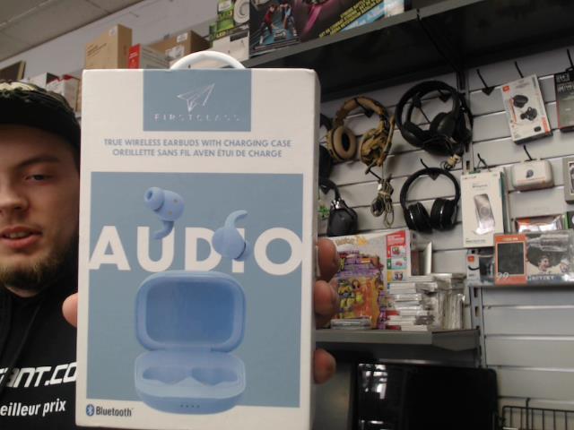 Ecouteurs bluetooth bleu neuf dans boite