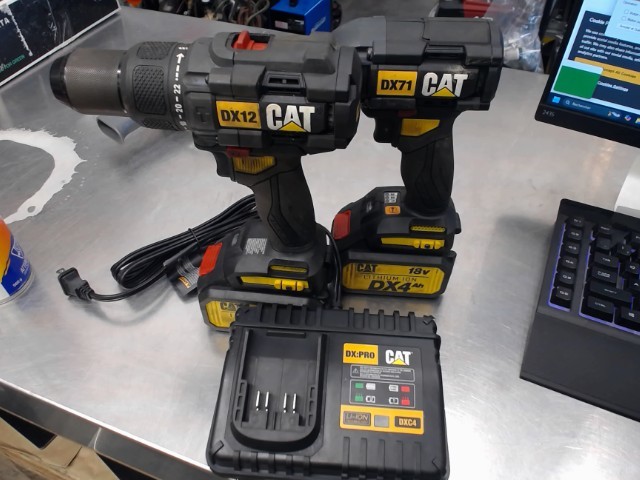 Kit drill+impact+2batt+chrg catterpillar
