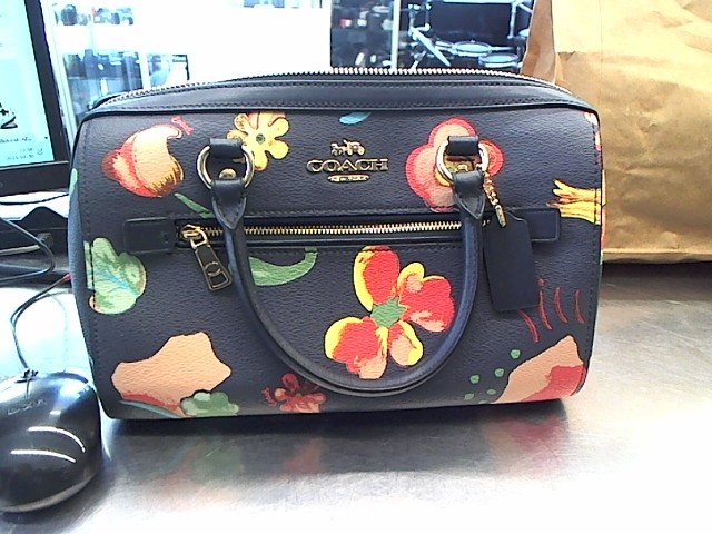 Coach rowan satchel motif de fleur