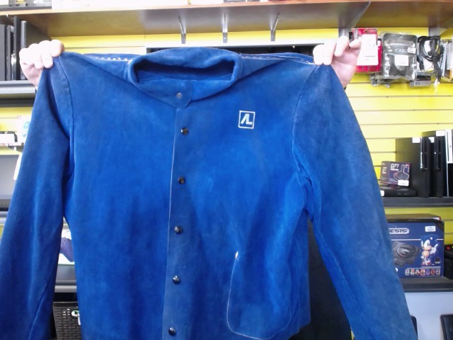 Veste de soudeur en cuir bleu