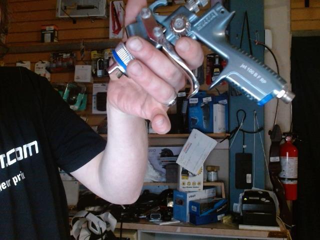 Gun a peinture gris blreu