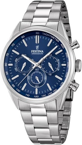Montre quartz stainless cadran bleu