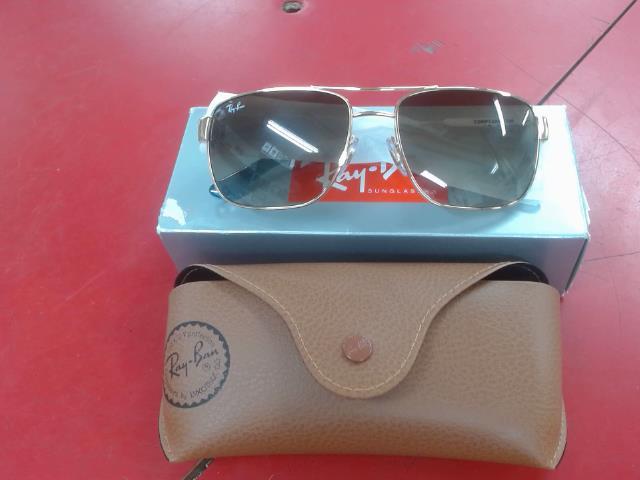Lunette soleil dore homme neuve+etui