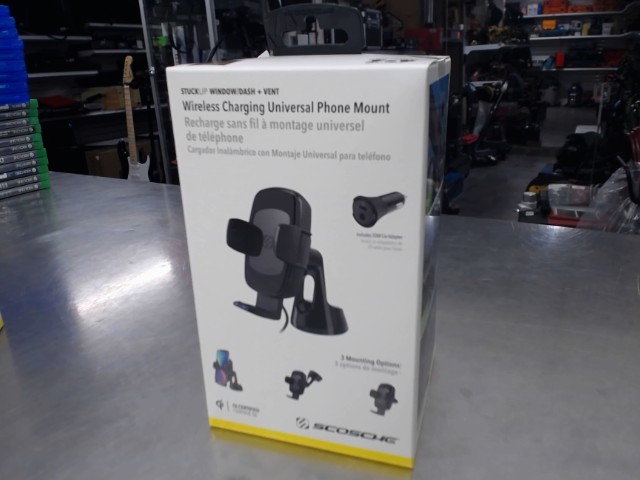 Wireless charging universal phone mount