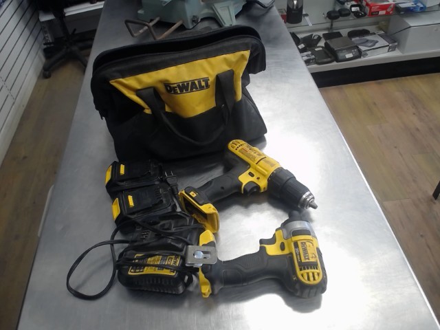 Kit dewalt drill/perceuse/2bat et charge