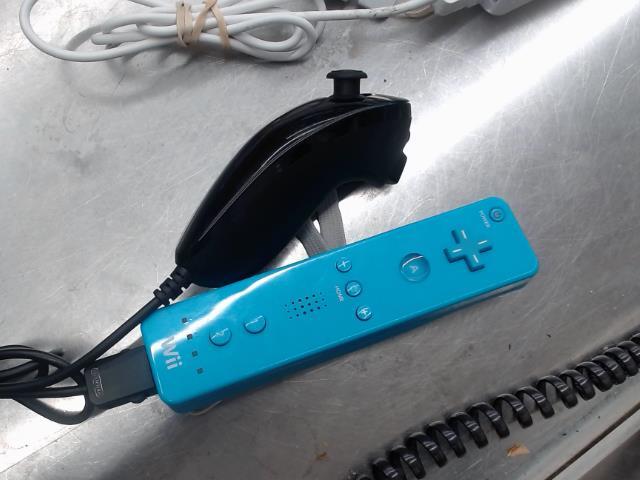Manette de wii bleu et noire