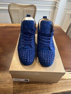 Christian louboutin spike blue shoes s13