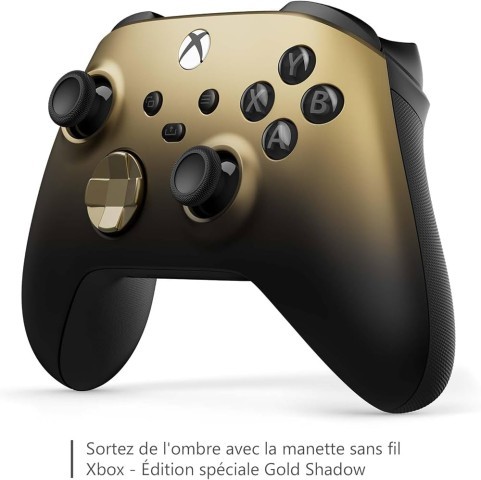 Manette de serie noir et or