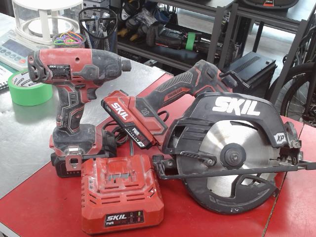 Kit perceuse+scie circulaire+batt+ch