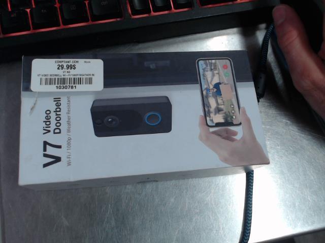 V7 video doorbell wi-fi/1080p/weather re