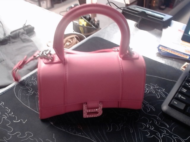 Balenciaga hourglass glitter pink