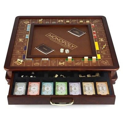 Jeux monopoly en bois chene