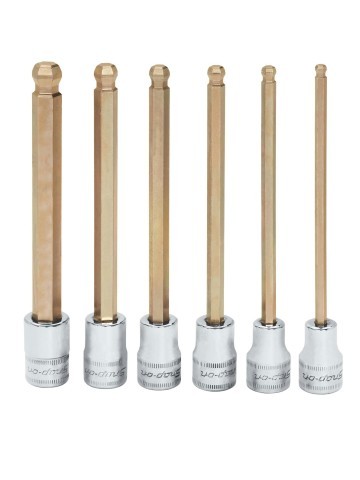 Snap-on 3/8 extra long hex bit 6 pcs