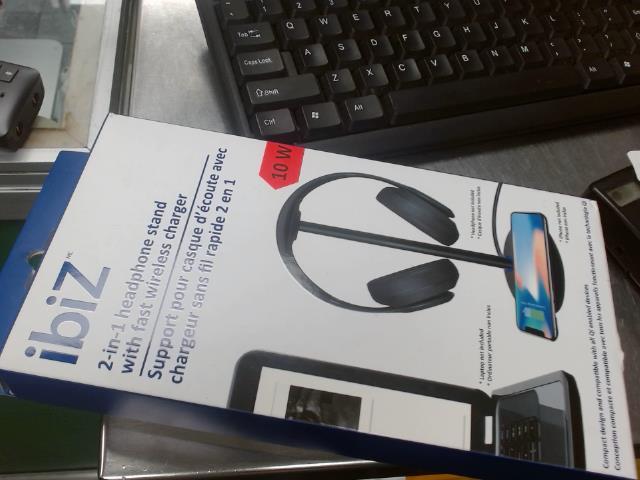 Support pour casque + chargeur sans fil
