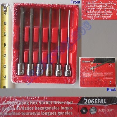 6 pc 3/8 drive sae extra-long hex socket