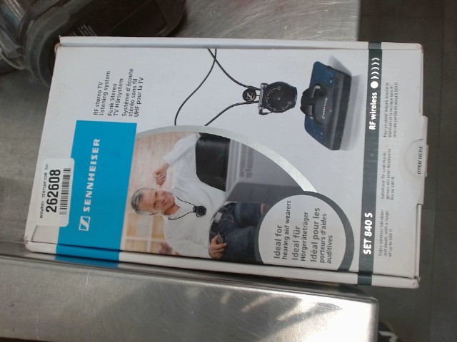 Rf stereo tv listening system sans fil