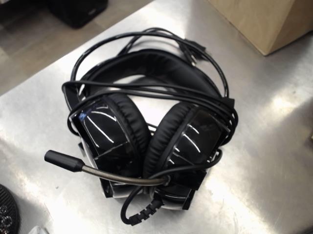 Casque ecoute gaming noir et bleu