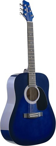 Guitare acoustique bleue stagg no case