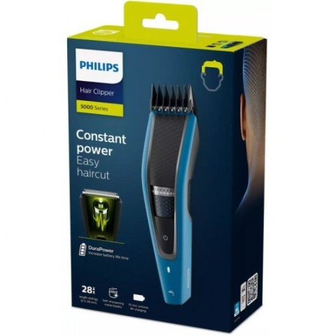 Tondeuse a cheveux bleu dans boite